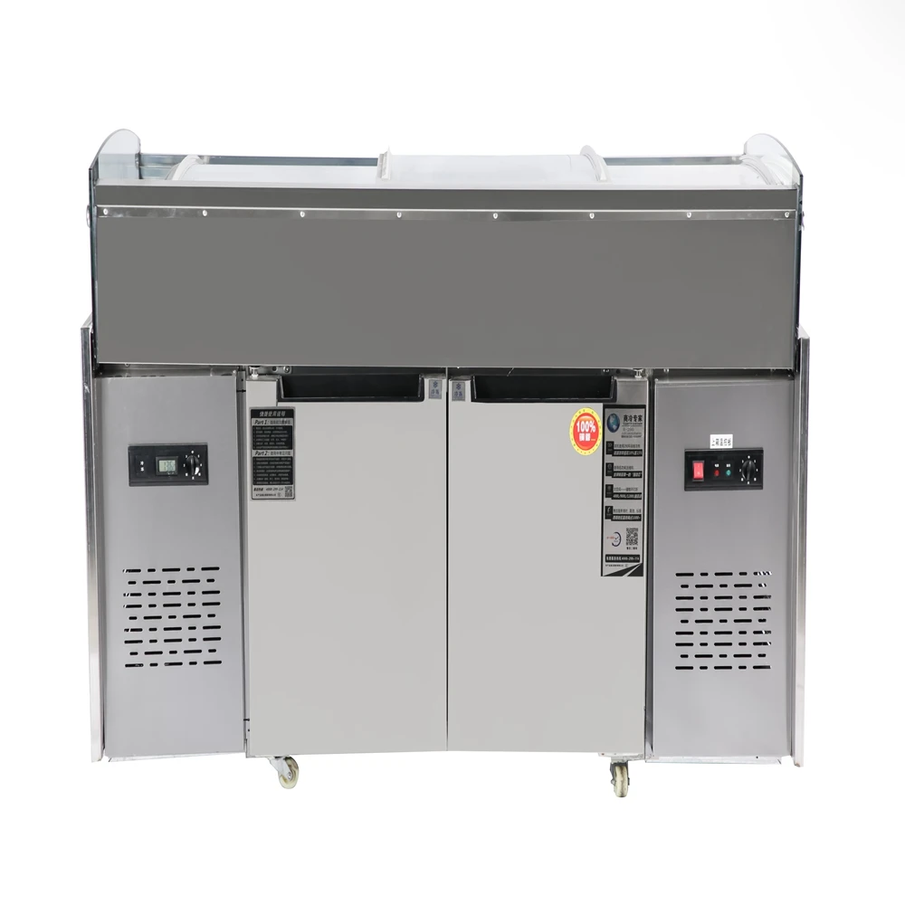 Hot Selling Product Stainless Steel Adjustable Shelves Reliable Temperature Control Flat-Mouth Braised Dish Freezer