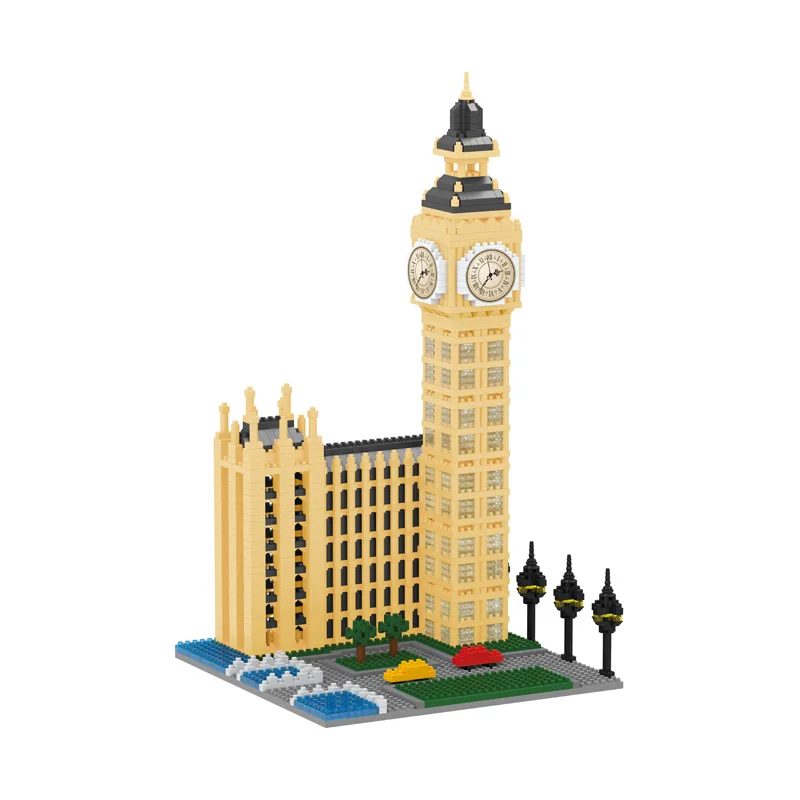 World famous architecture elizabeth tower assemble building block sets model toy 2400pcs 3d diy mini building block toys