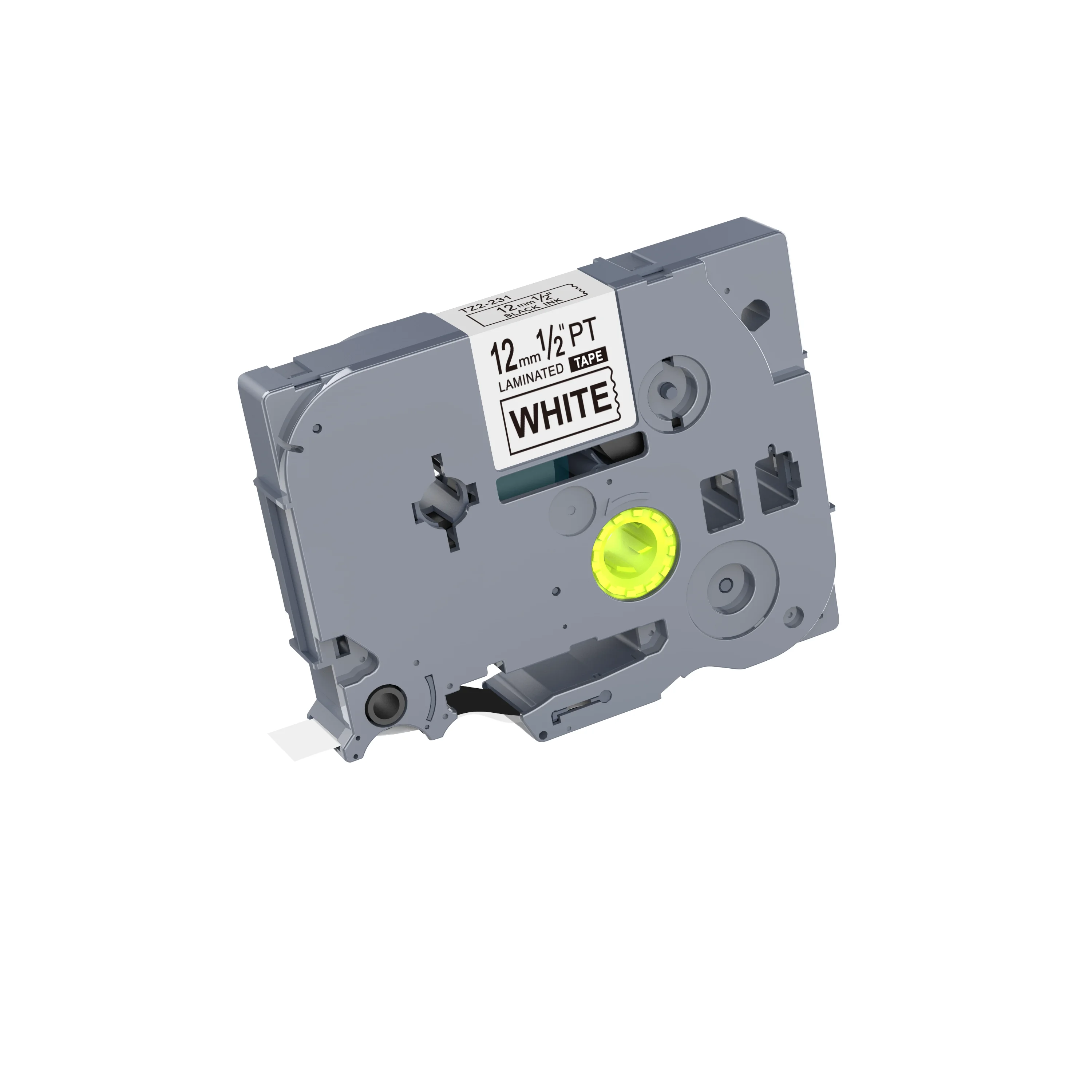 FREE SAMPLE good quality label tz 231 12mm laminated label tape for brother printers black on white tz-231 label tape