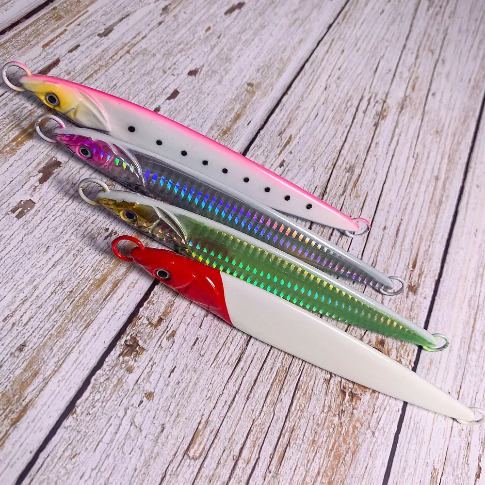 Wholesale Lead Fish Baits 150g 200g Metal Jig Luminous Fishing Hard Slow Jig Lure Saltwater Fast Jig Fish Bait