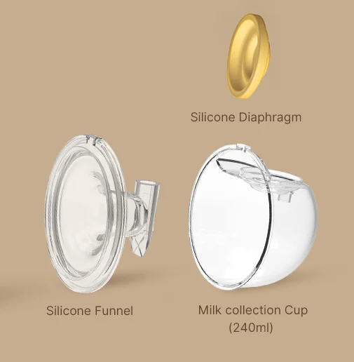 DOOPSER DPS-8010/8012 Wearable Breast Pump Accessories Flange Diaphragm Milk Collector Duckbill Valve Accessories