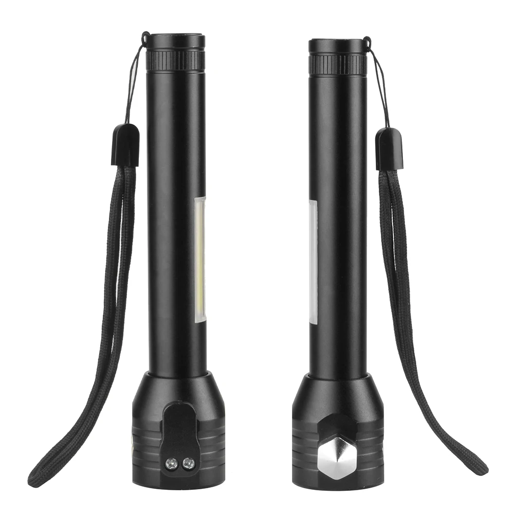 VCAN Dimming Support Emergency Hammer Flashlight Aluminum Alloy T6 Wick 1W LED Rechargable Self Defense Flashlight Torches