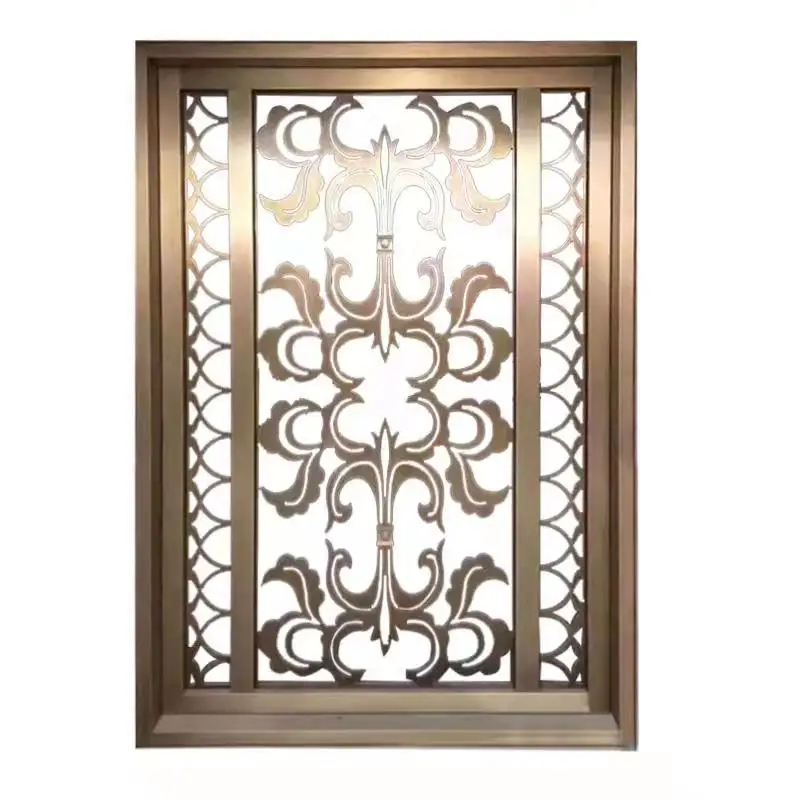 Manufacturer Hotel Luxury Modern Decorative Laser Cutting Interior Door Stainless Steel Fitting Frame Door