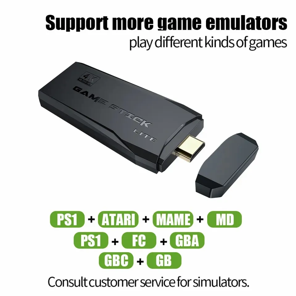 Бесплатный образец беспроводной контроллер 4K HD 2 4G 64G игровая консоль 10000 встроенных Ретро джойстиков контроллеры игровые консоли