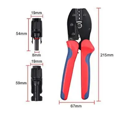 6 in1 PV crimping pliers kit  2546B  solar   for 2.5-6mm2/AWG26-10 Solar Panel  Cable  Line MC4Crimp  connector terminal crimp