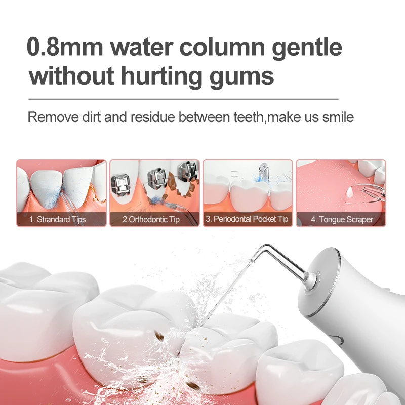 BSCI Approved Seago SG-8009 Portable Water Flosser Cordless DIY Dental Irrigator With Different Nozzles CE Certificate