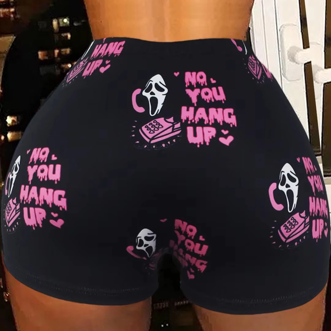 Wholesale Cheapest Printed Plus Size  Women Summer Hot Snack Shorts Candy Sets Snickers Snack Shorts