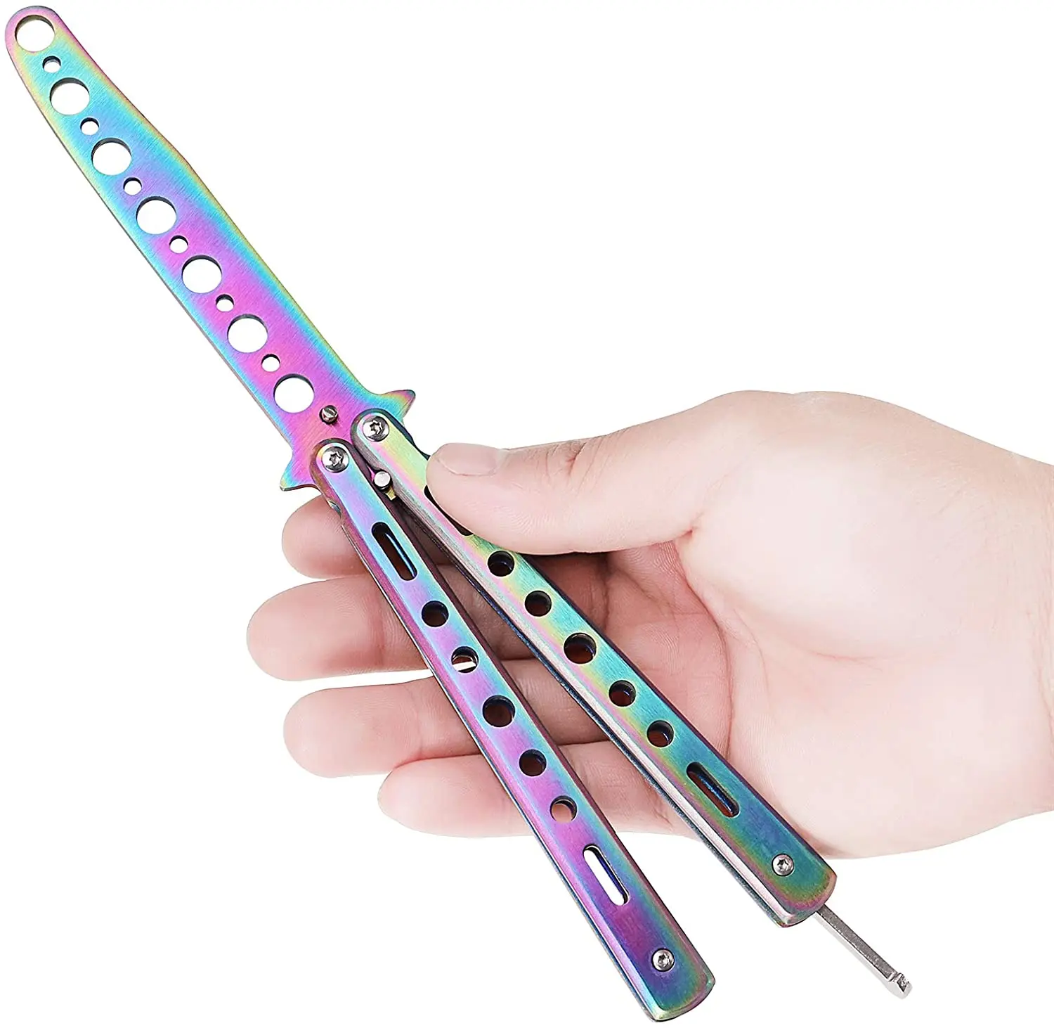 Unsharpened Practice Training Balisong Stainless Steel butterfly knife