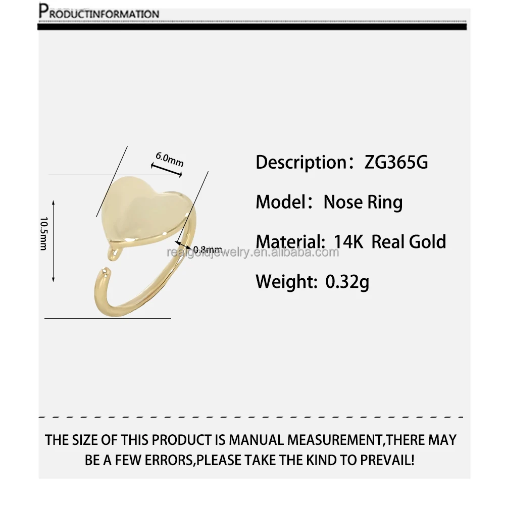 Minimalist Luxury 14K Pure Gold Nose Pin and Ear Cartilage Earring Clip AU585 Fine Jewelry with Zircon Stone Piercing Jewelry