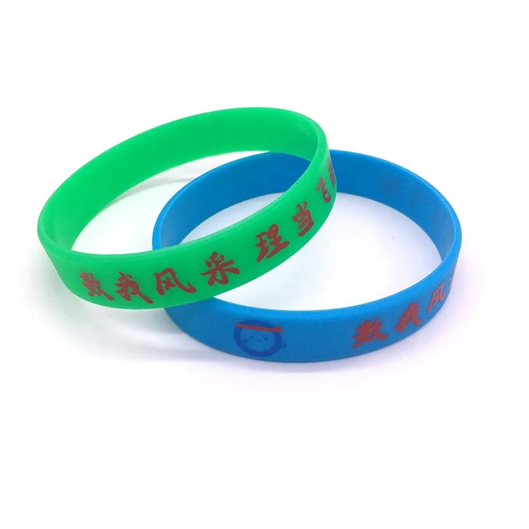 Make Your Own Logo Rubber Wristbands Manufacturer Custom Silicone Bracelets Debossed Printed Silicone Bracelets