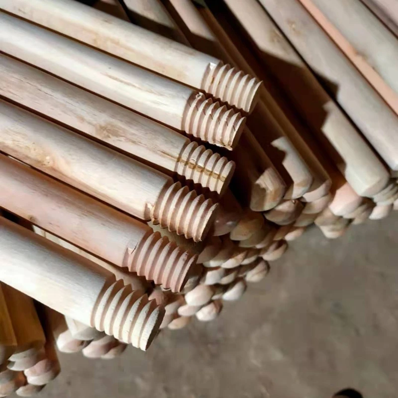 Eucalyptus wood factory directly broom handle natural wooden broom handle