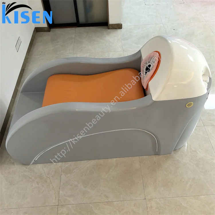 Kisen Automatic salon machine shampoo massage bed head spa chair fumigation led light electric connection