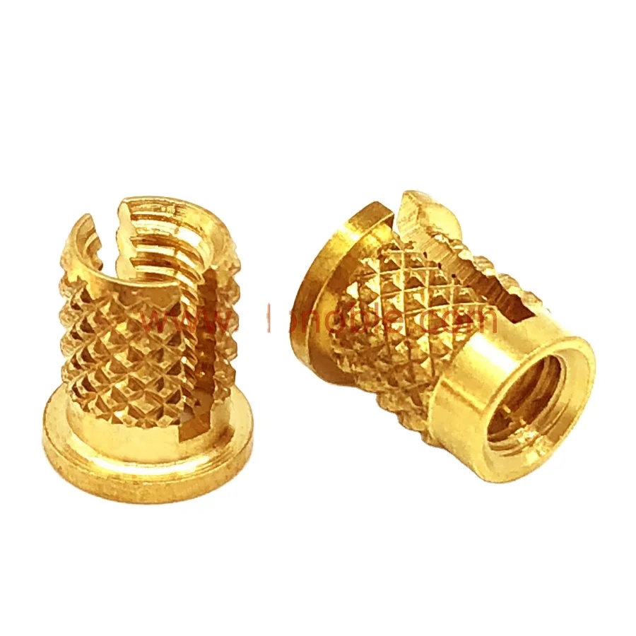 8-32,M4Press-Lok Inserts Slotted brass insert nuts