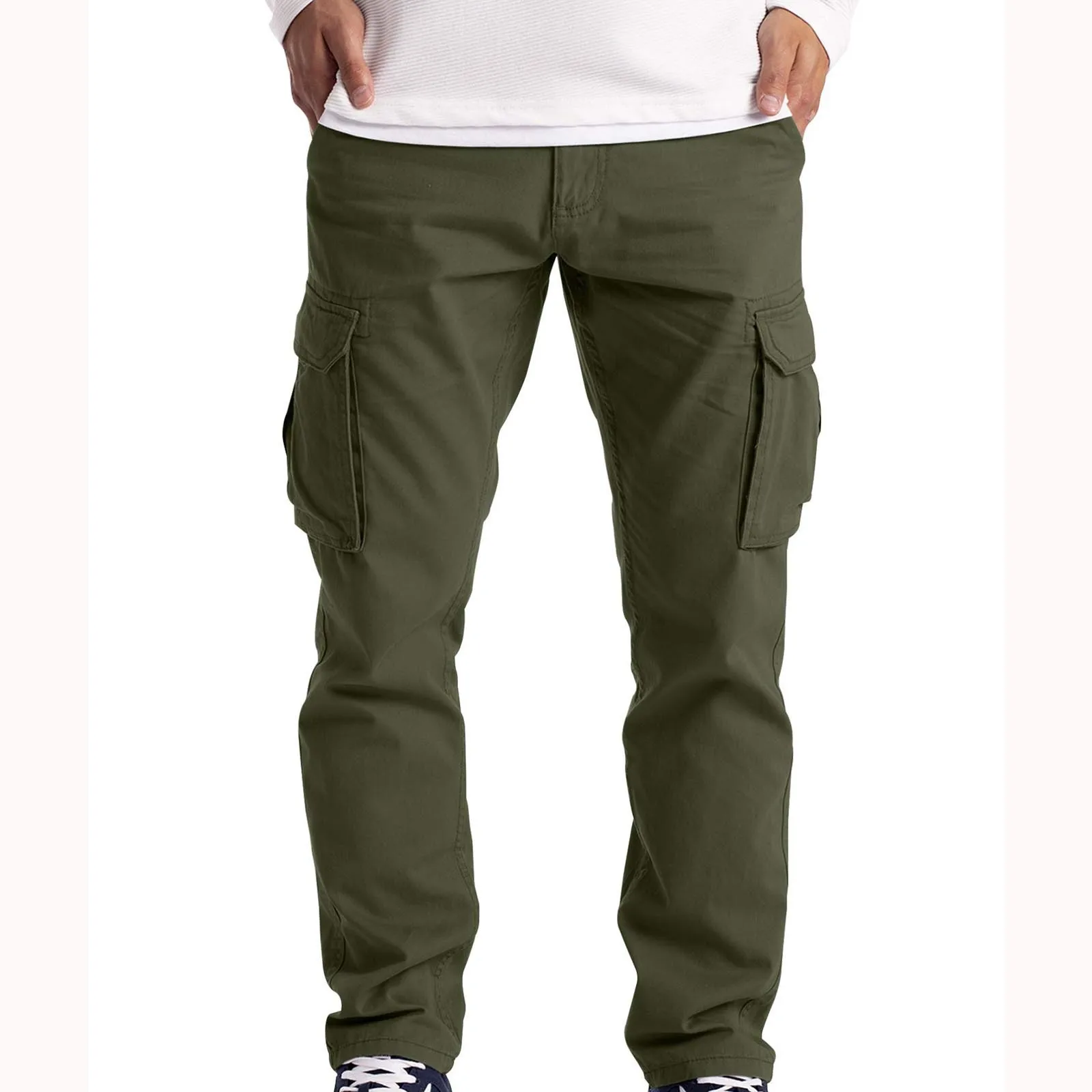 Fengway Custom Trendy Hip Hop Pants Men Casual Straight Pants Streetwear Multi Pocket Cargo Pants For Men