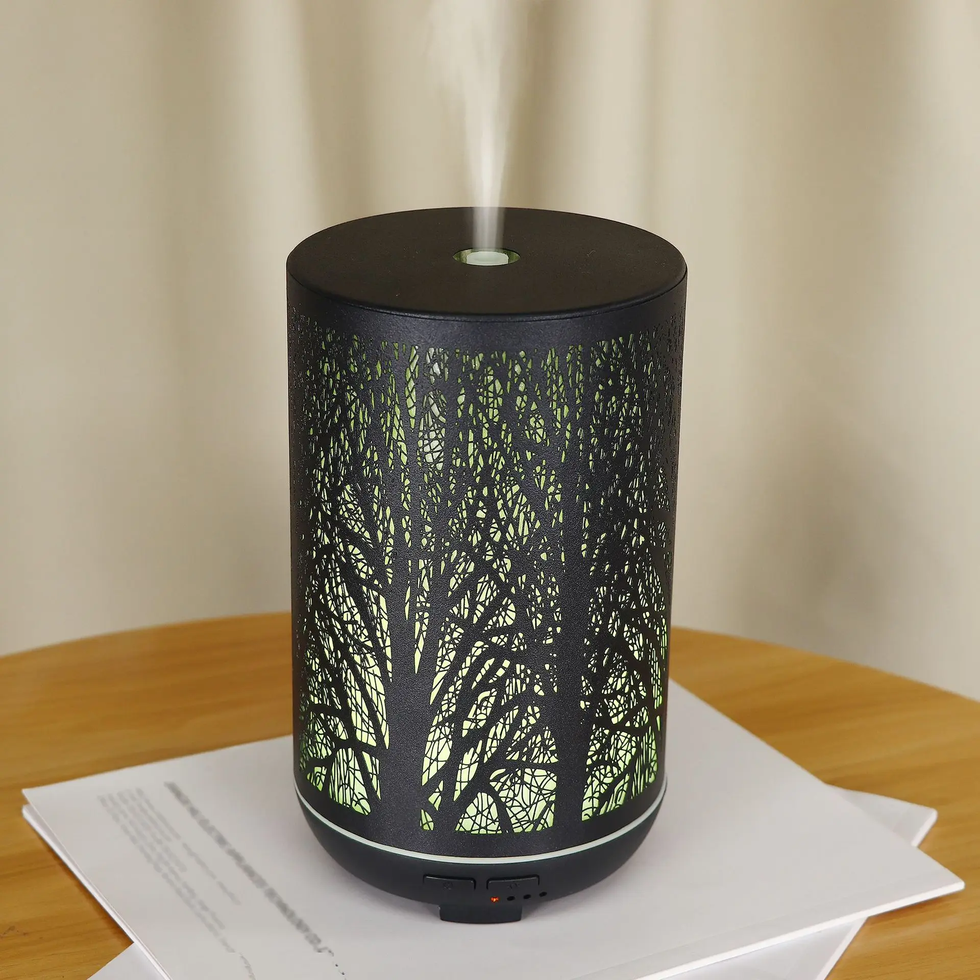 300ml Iron Metal Ultrasonic Aromatherapy Diffuser Craft Luxury Aroma Essential Oil