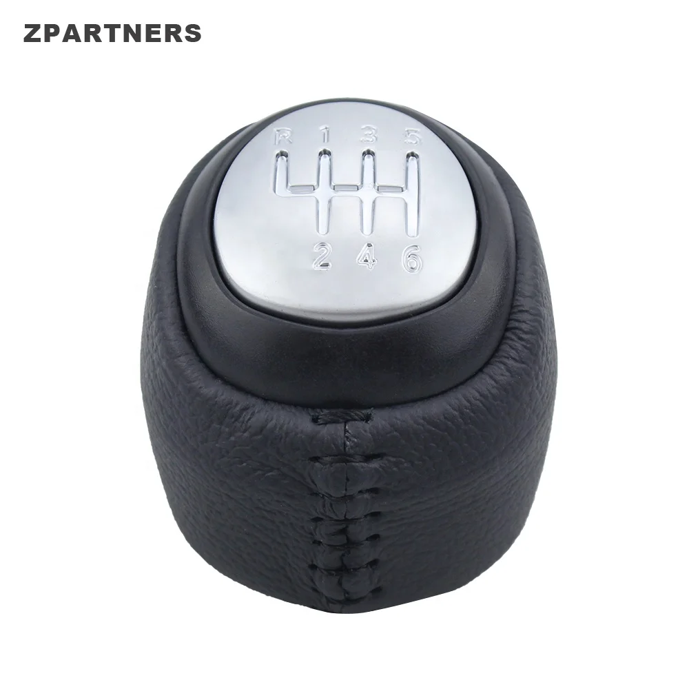 ZPARTNERS Custom Acrylic Genuine Leather With Manual Transmission Speed 5 6 Gear Stick Shift Lever Knob For SAAB