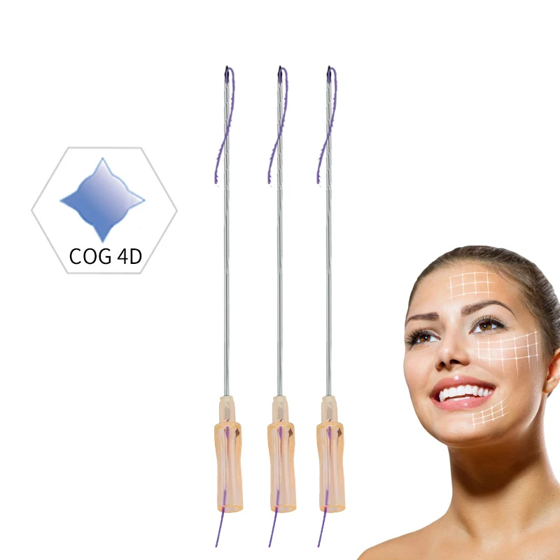 Disposable 3d 4d 6d blunt l cog skin care collagen suture lifting hilos tensores rostro pdo facial threads lift korea