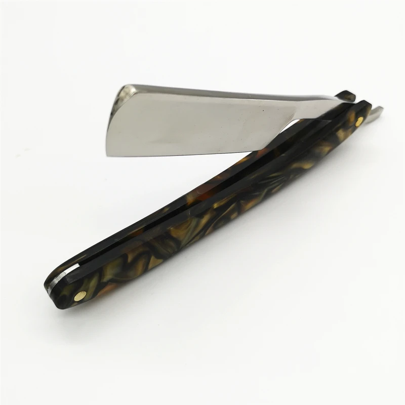 
Wholesale stainless steel black blade private label straight shaving razor 