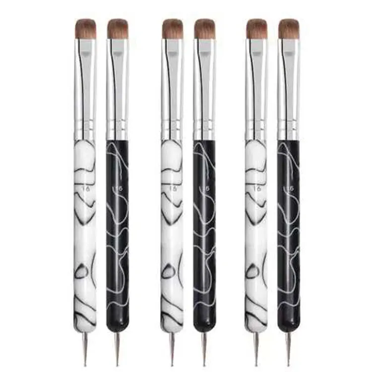 Design Nail Art Brush French & Art High-end Sable Acrylic Kolinsky Hair 12# 14# 16#