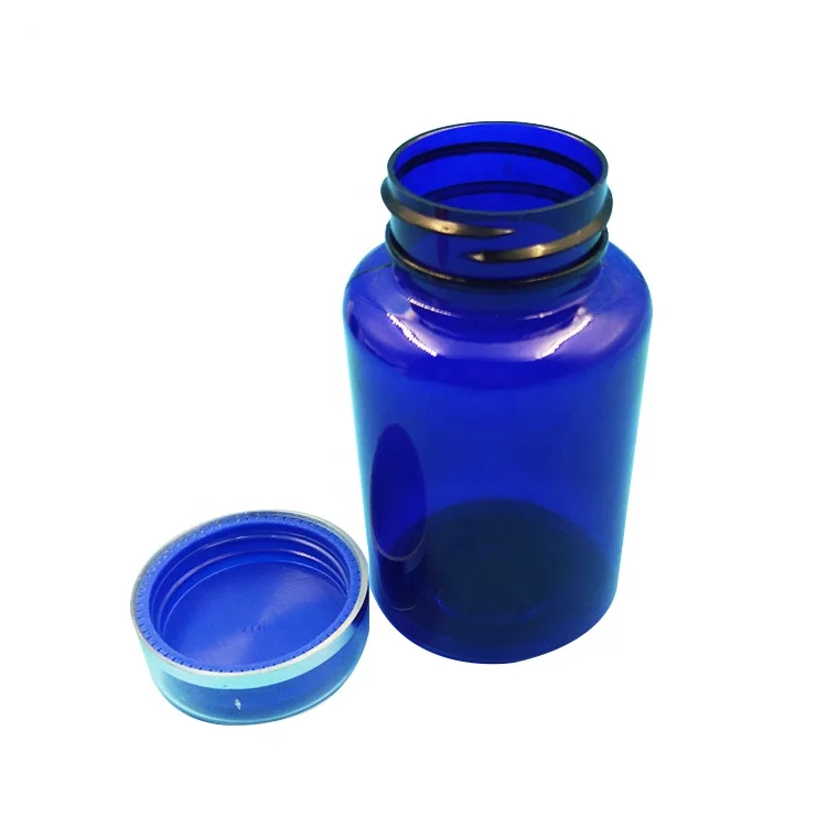 Wholesale 150ml blue plastic bottle capsules can be customized in color
