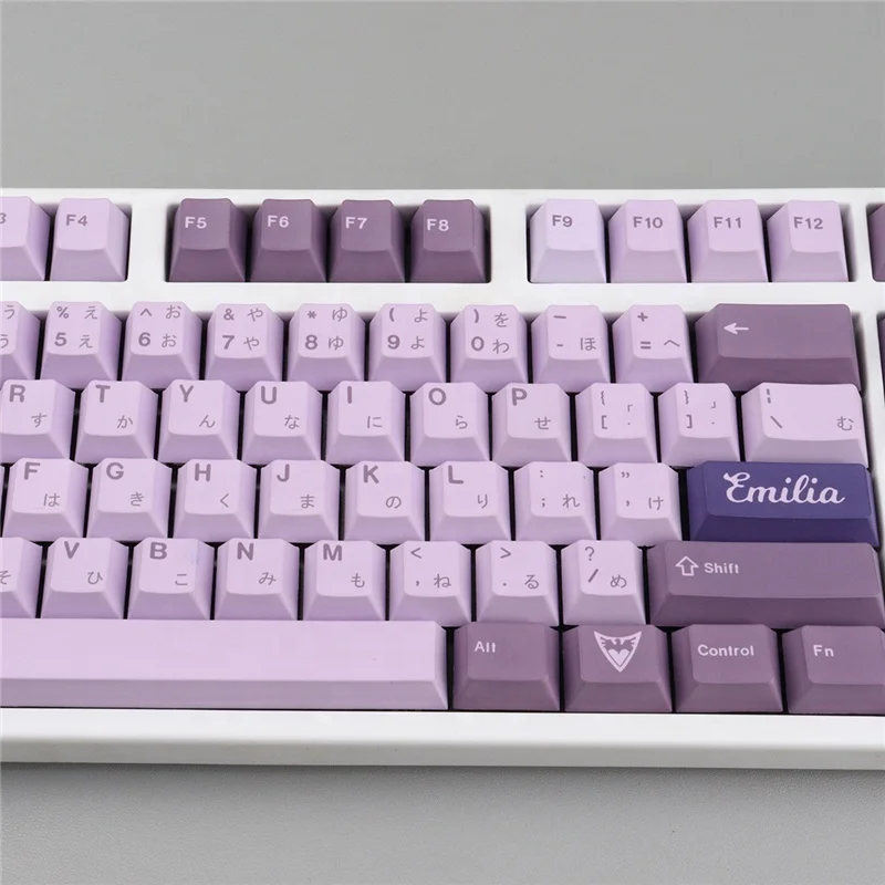 Hotsale GMK Frost Witch Keycaps Cherry Profile PBT DYE-SUB 129 Keys Purple Japanese Keycap For MX Switch Mechanical Keyboard