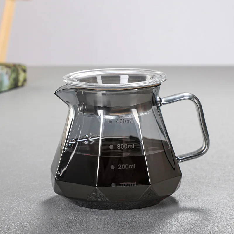 Ecocffee Hand Drip Pot 800ml V 60 Coffee Servers Espresso Coffee Shop Cups Glass Pour Over Coffee Makers With