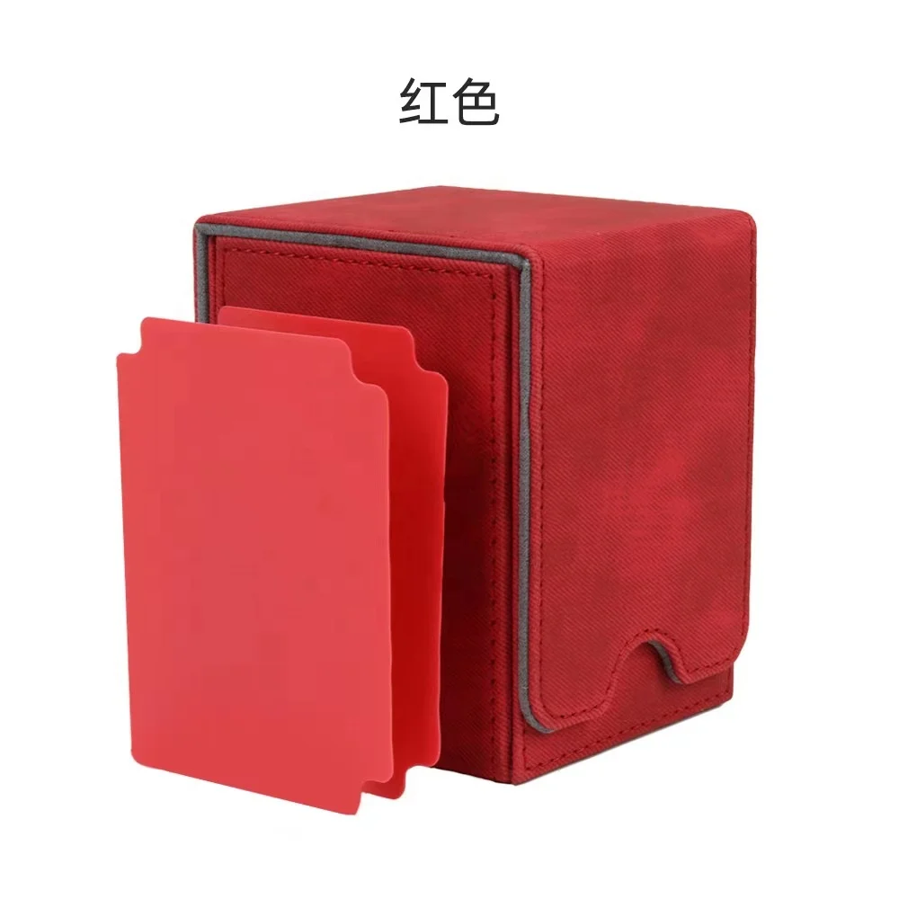 Customized Printing Leather Card Protector 100 + game card MTG Flip Premium PU Game Deck Box Card Protector