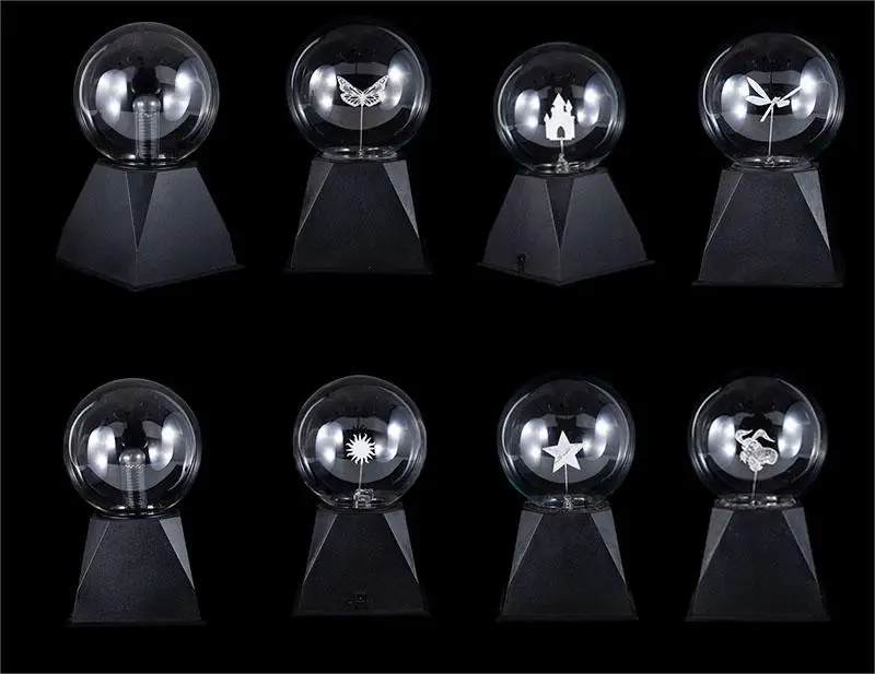 Customizable Shapes 5 Inch Magic Touch Sound Sensitive Plasma Ball Lamp for Interactive Science Educational Gift