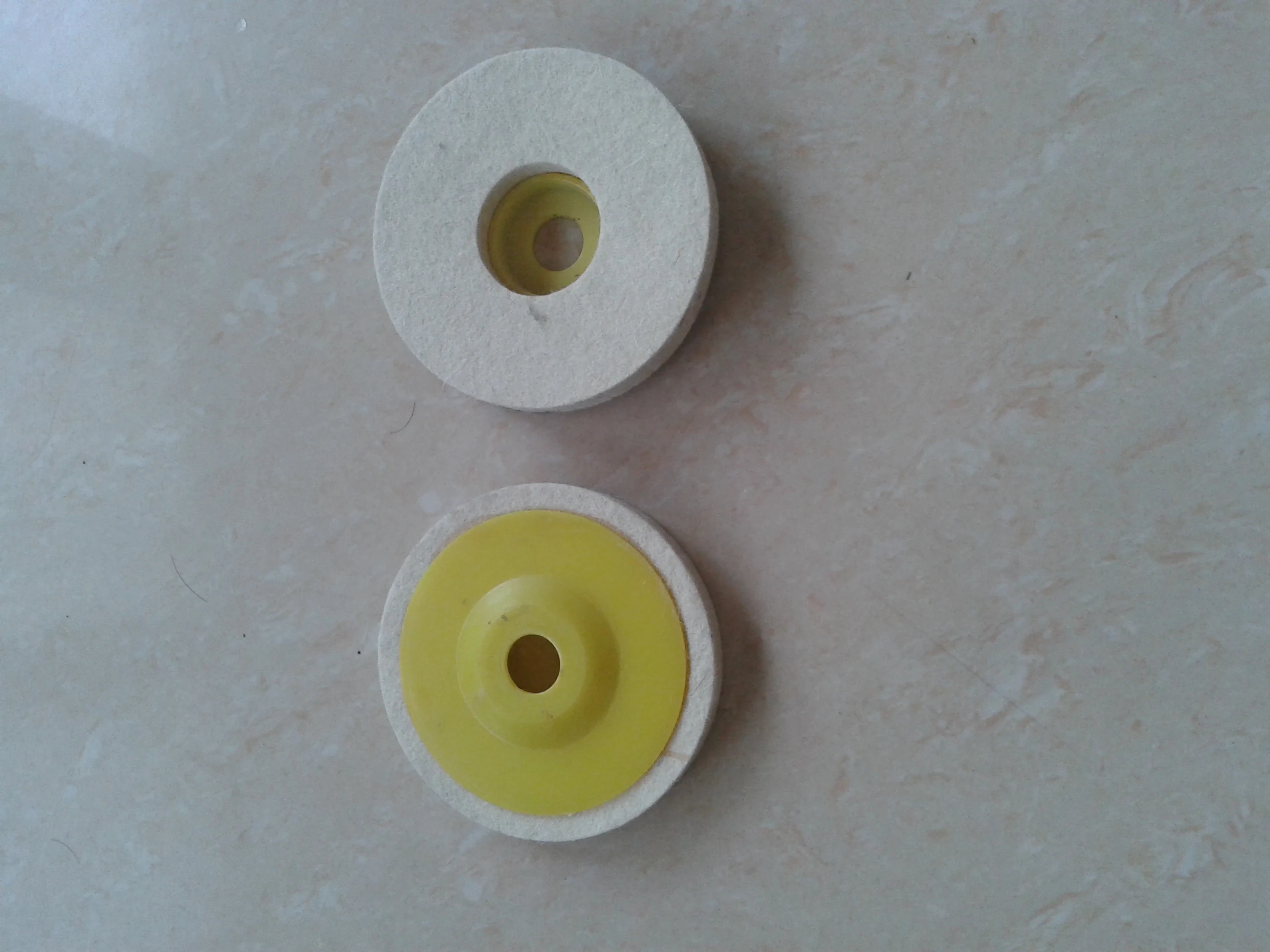 PVA polishing wheel with fiber backing