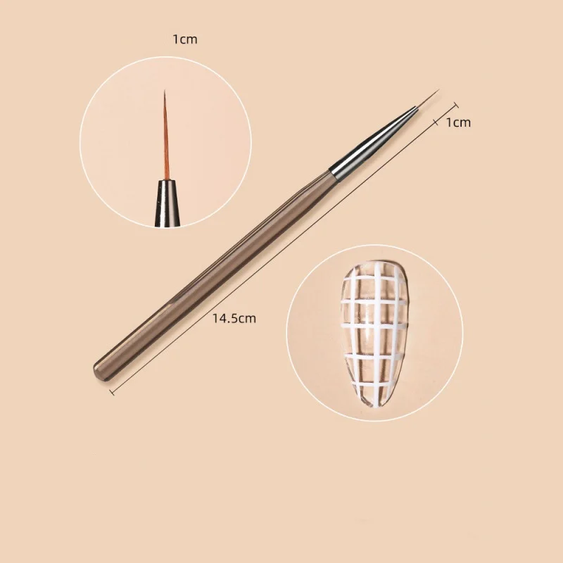 Best-selling nail special brush set high quality fiber hair light therapy drawing line brush acrylic brush rod nail tools