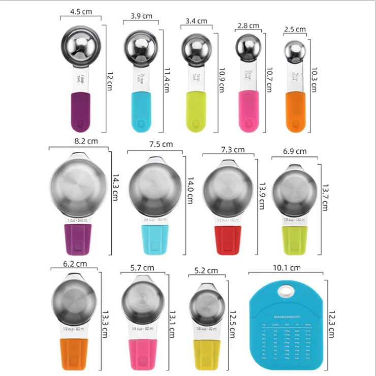 Measuring Cups  Spoons  Measuring Cups  Stainless Steel Dry Liquid Ingredients Stackable cooking baking kitchen tool