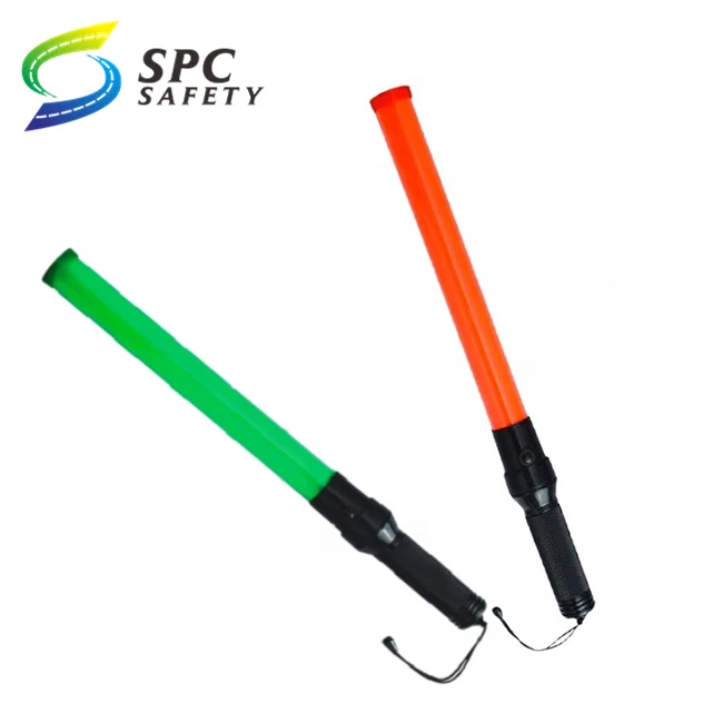 Hot Selling Green Led flashing signal light stick rechargeable Roadway traffic control guide safety batons for sales
