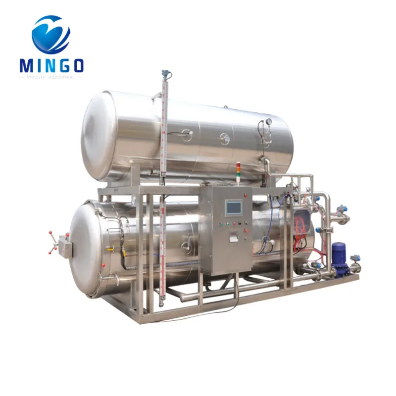 
Double layer water immersion retort can sterilizer autoclave 