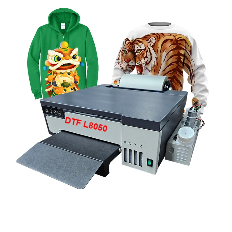 New arrival fast XP600 head A4 L8050 / L8058/ L805 white ink mixing dtf Tshirt printing machine roll film DTF printer for EPSON