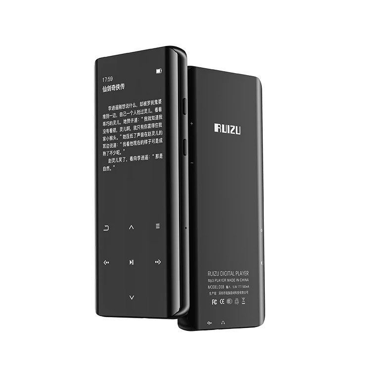 RUIZU D18 Bluetooth 5.0 MP3 Player 32G 2.4 inch Curved Screen Portable Music MP3 Player With FM Radio Recording E-book Video