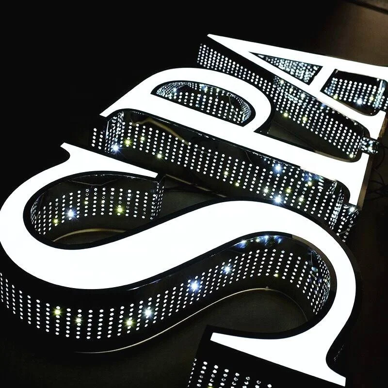 Colorful LED Letter Logo Store Window Display Light Customized 3D Letters