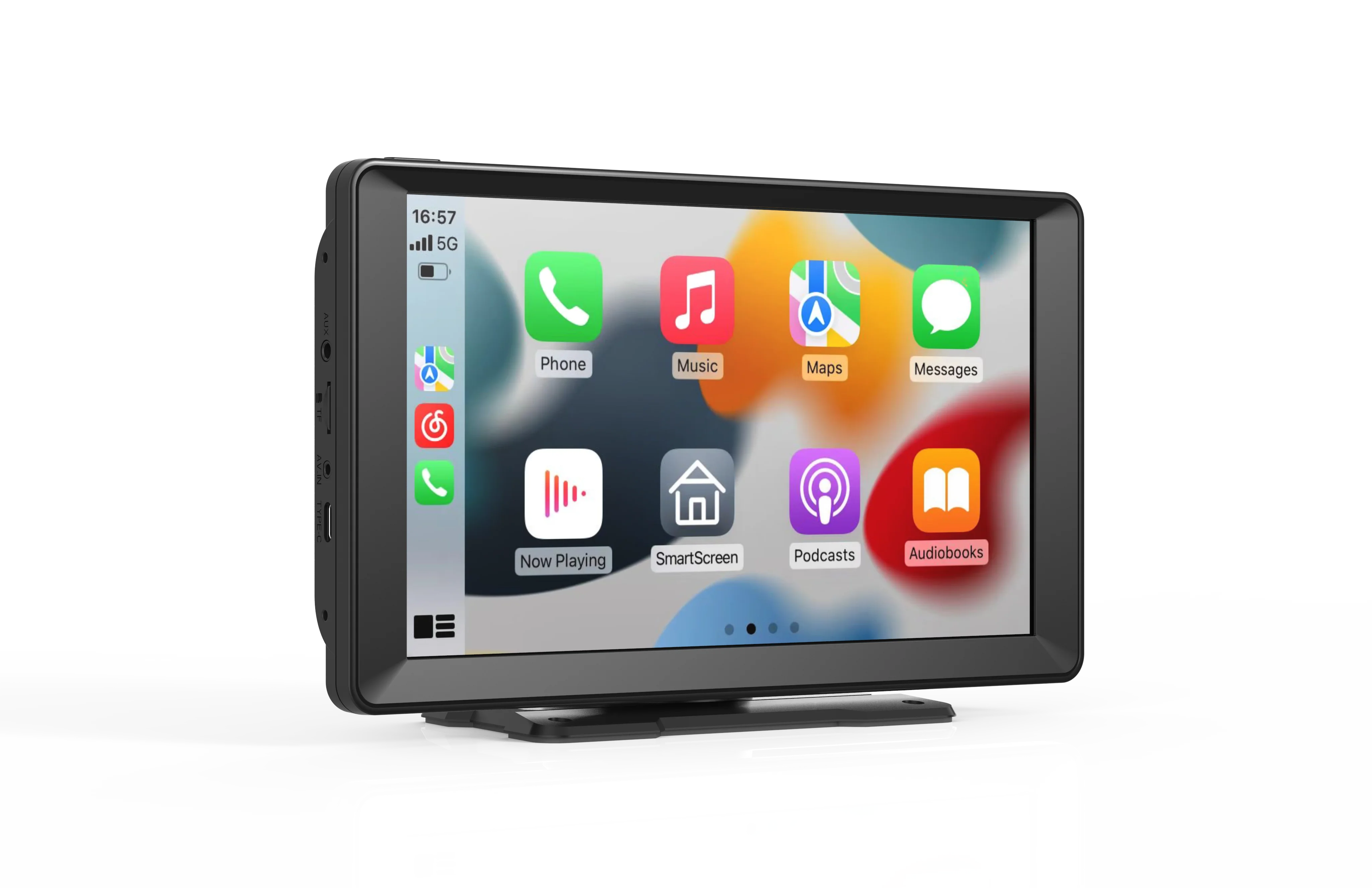 9.0 inch Portable Wireless Carplay Android Auto AUX FM GPS Car Stereo with 4K Dash Cam Front Rear View Backup