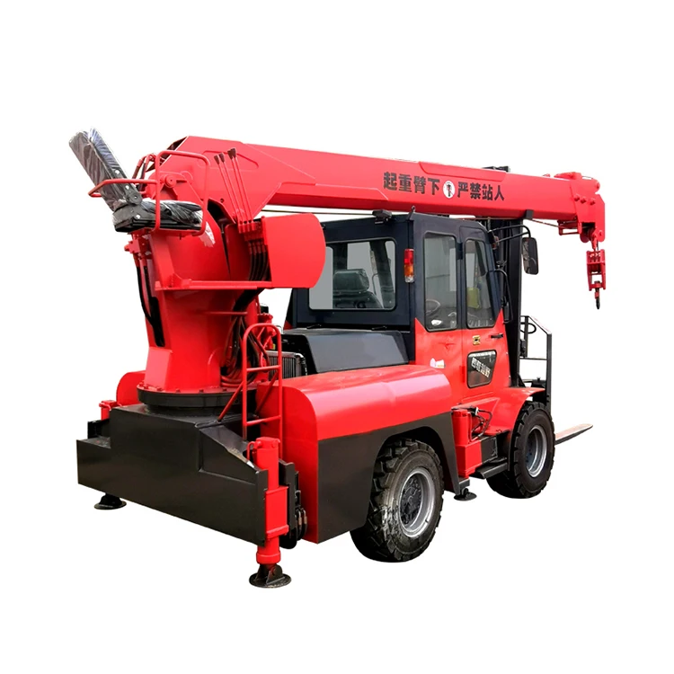 Четырехколесный Автопогрузчик для пересеченной местности вилочный погрузчик модифицированный гидравлический телескопический на 5 тонн автопогрузчик