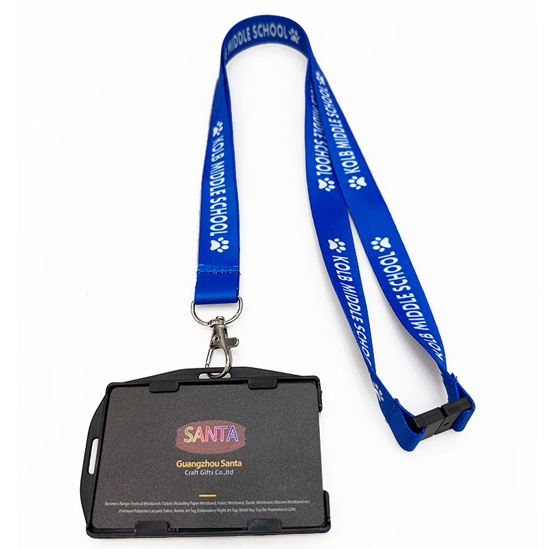 2023 New Exhibition Office School College Detachable Neck Strap Hard Plastic Name Tag Id Card Holders With Lanyard