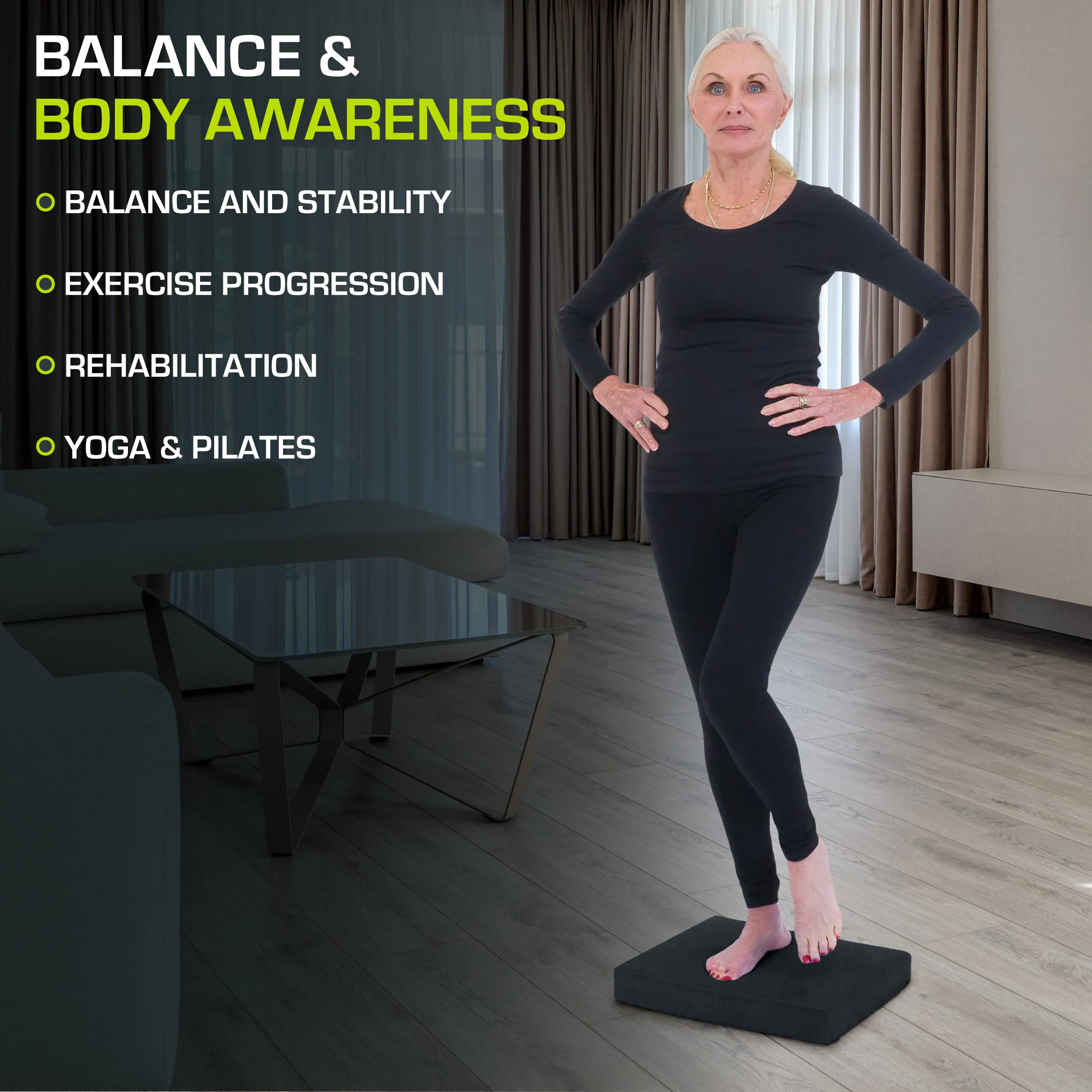 Non-Slip Exercise Balance Pad Mat Kneeling Pads Yoga Cushion Foam Balance Pad Waist Abdomen Exercise Fitness Mat Equipment