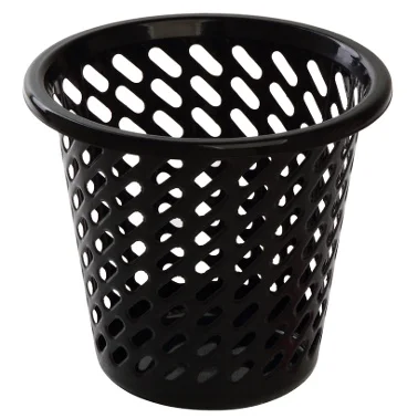 8819 elegant color paper basket Good Quality Color Plastic Waste Open Top Portable Plastic Dustbin for Indoor and Outdoor Places