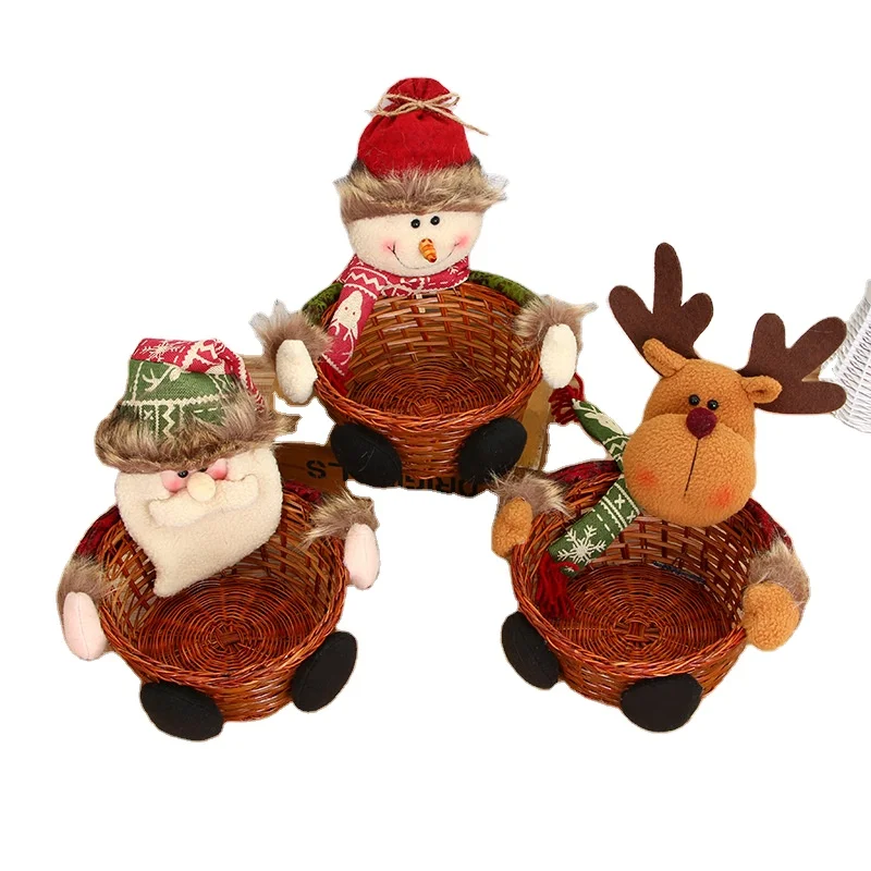 Рождественские украшения, новые рождественские корзины для конфет, рождественские украшения для стола, детские украшения для конфет, наличие на границе