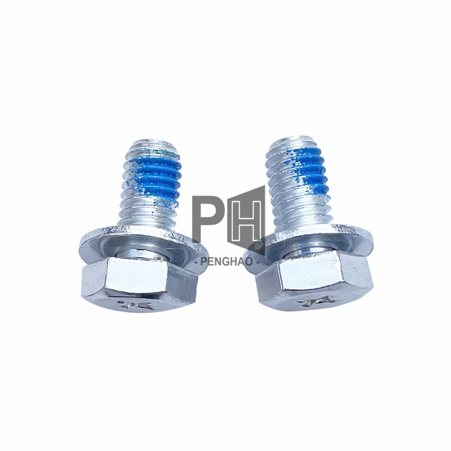 Adhesive Three-Combination Screws Anti-Loose Anti-Drop Anti-Slip Anti-Vibration Coated Nylon Patch Hex Socket Bolts