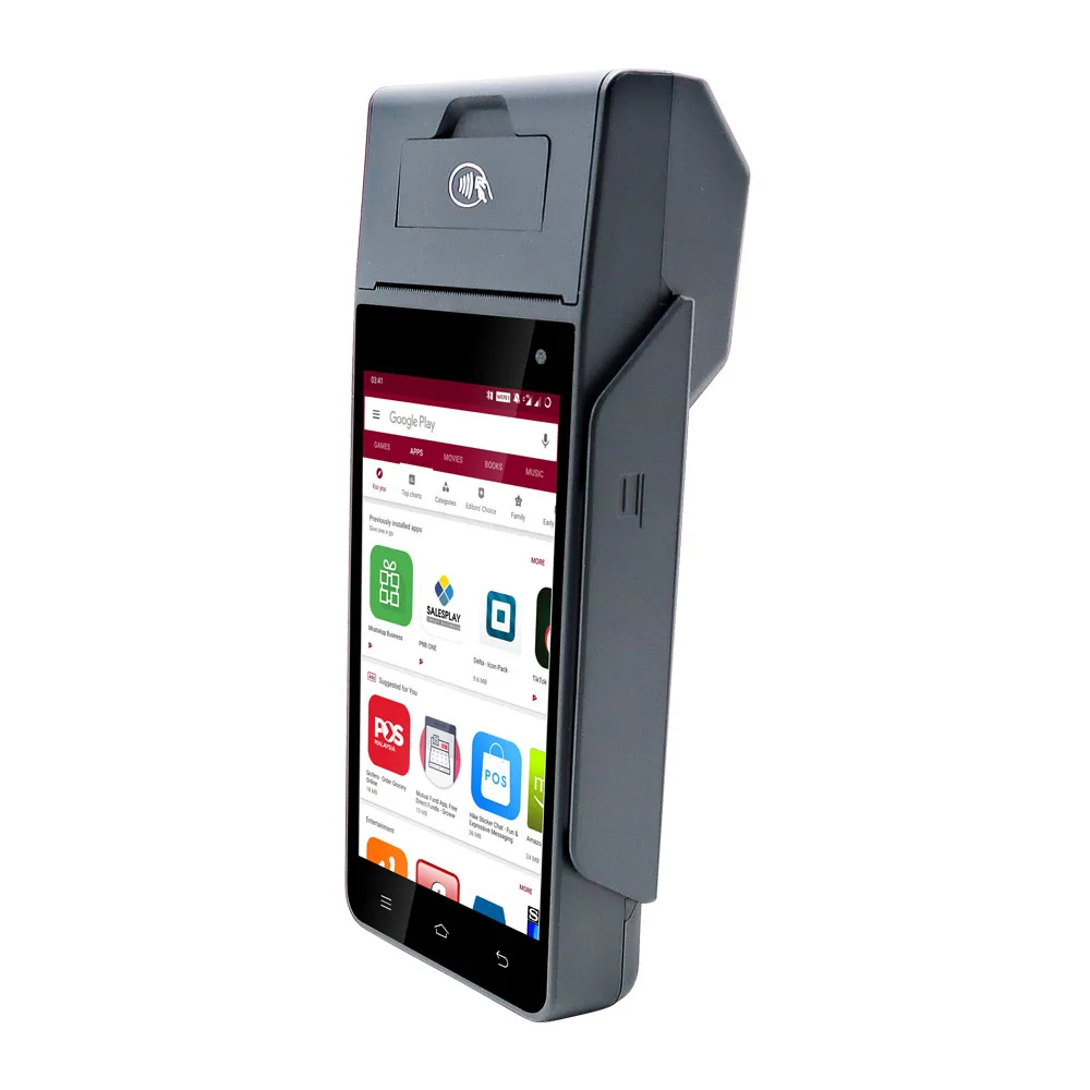 JUCCCE Android Pos Free Sdk Mini Pos System Cheap Price Z90 Handled Pos Machine All In One Epos Support Card Reader