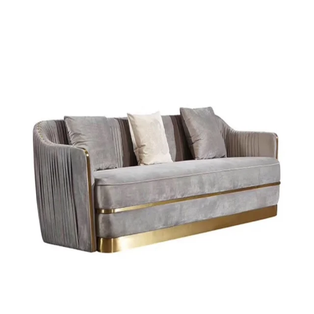 Modern Style beatiful fabric living room three seats sofa simply