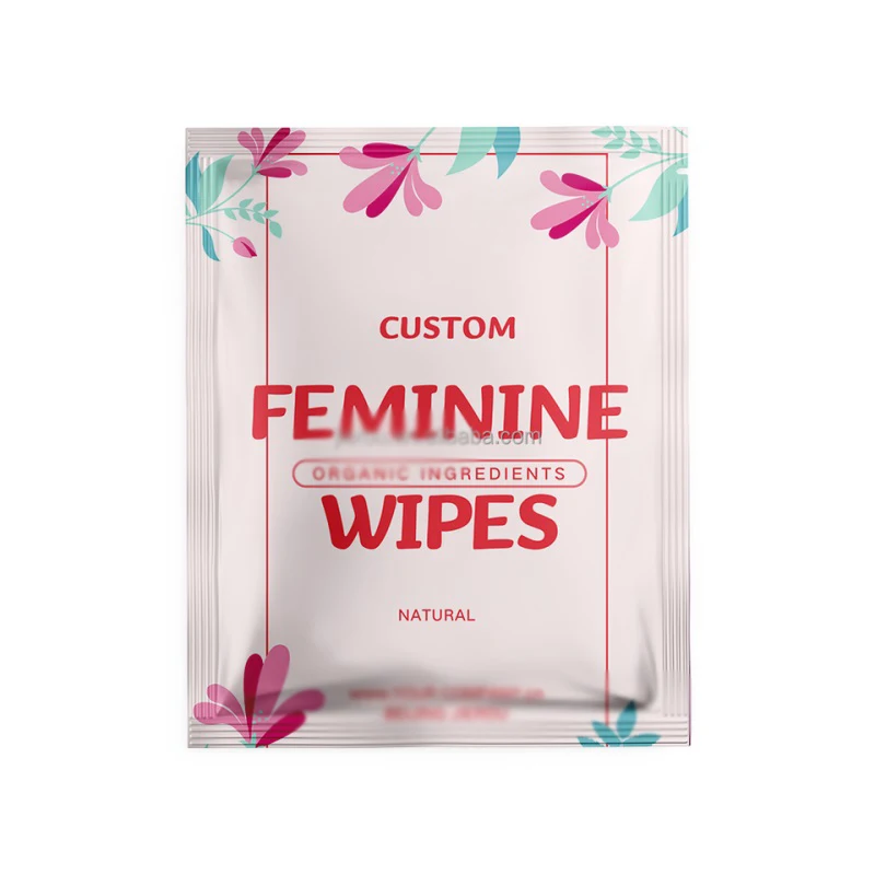 Private Label Individual wrapped 99% Pure Water Cleaning Organic Feminine Hygiene Intimate Wipes