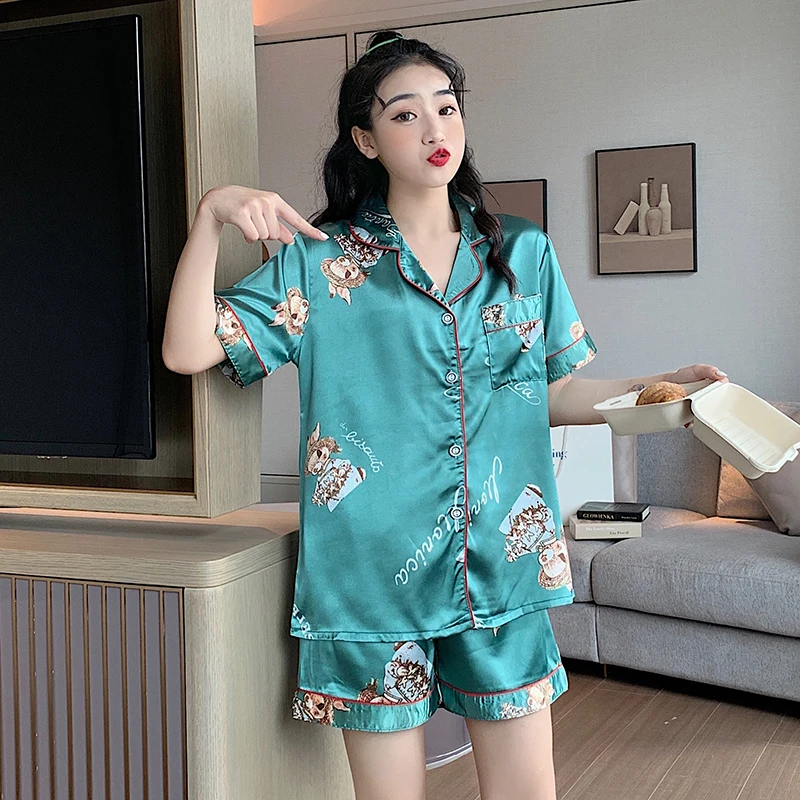 Cheapest factory wholesale chinese hot style silk pajamas women