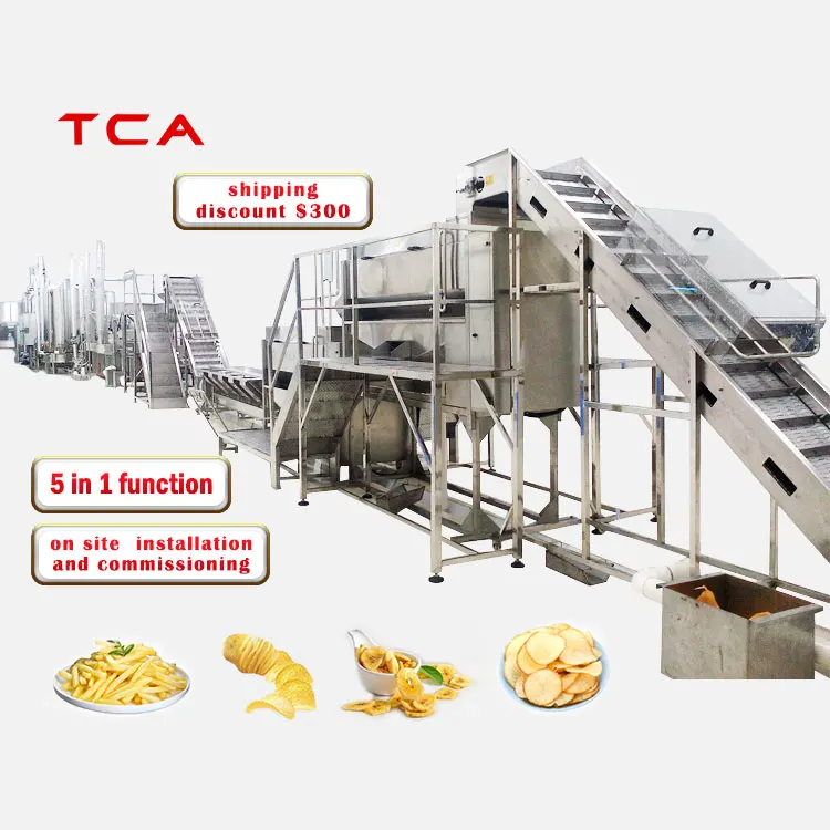TCA fully automatic frozen potato  french fries  making machine 3 ton  production line for sale