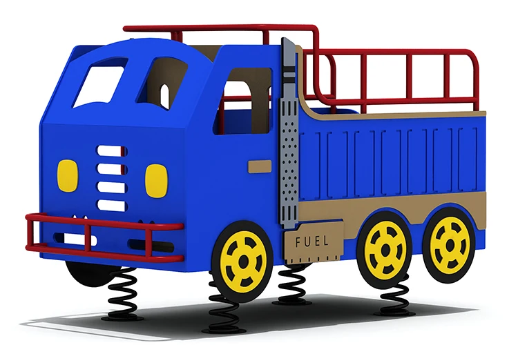 Qiaoqiao small kindergarten outdoor rocking toys spring rider cars kids bus design playground equipment outdoor for children