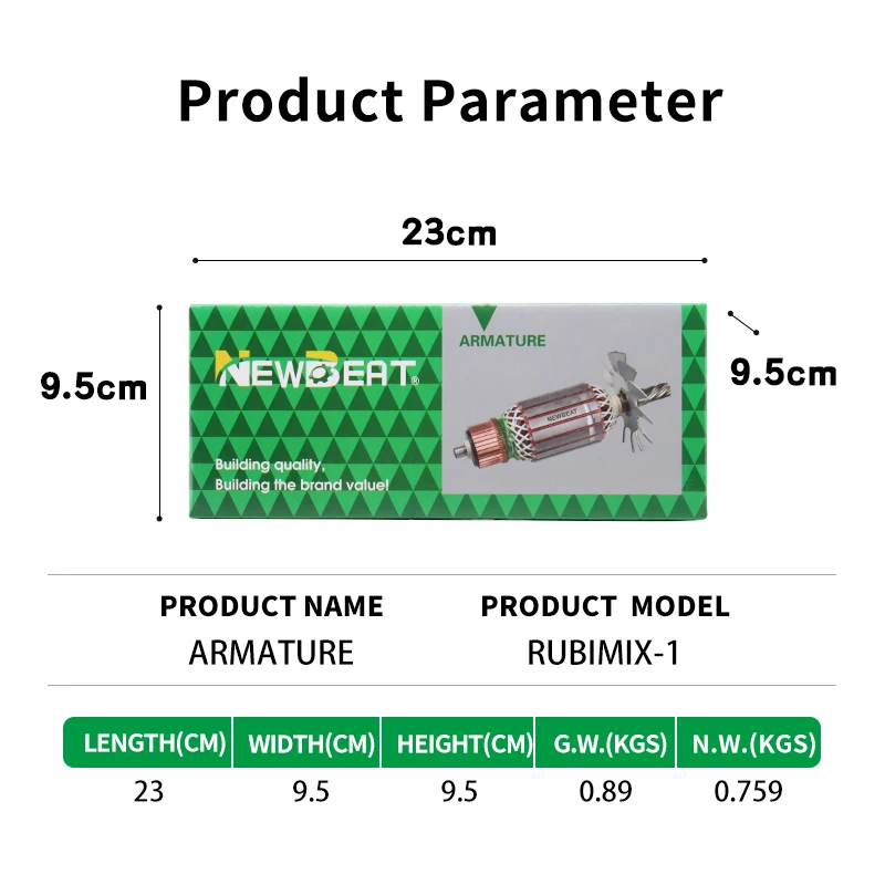 China manufacturer Start   220V-240V 110V full  copper armature  TOP quality  Rubimix-1  power tools spare parts hot sale NewBea